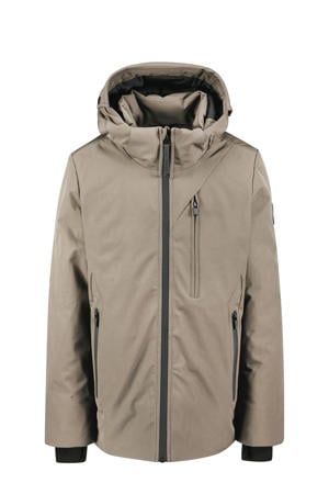 winterjas taupe