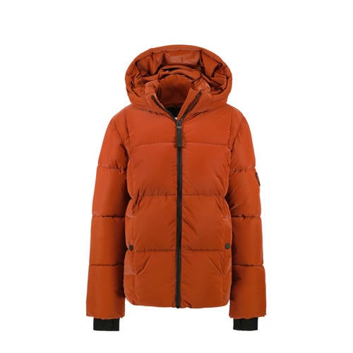 Cars gewatteerde jas bruin Meisjes Polyamide Ronde hals Effen