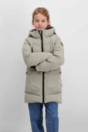 gewatteerde jas beige