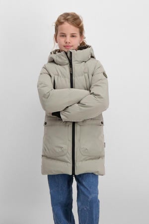 gewatteerde jas beige