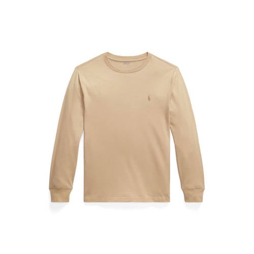 POLO Ralph Lauren longsleeve Beige Jongens Katoen Ronde hals Effen - maat 188 afbeelding