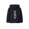 NAME IT KIDS junior rechtvallend hoodie met print - donkerblauw