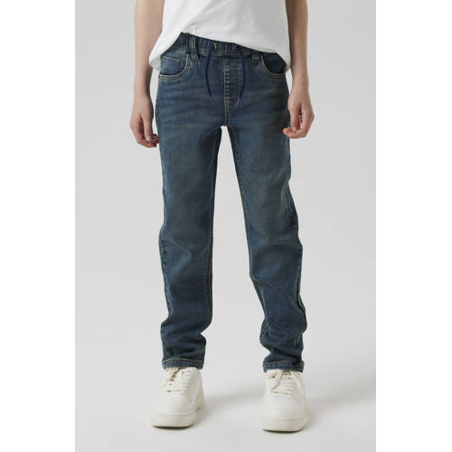 NAME IT KIDS slim fit jeans vintage dark blue denim Blauw Jongens Jog denim - maat 140 afbeelding