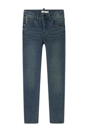 thumbnail: Dark blue denim jongens NAME IT KIDS slim fit jeans vintage dark blue van viscose met effen