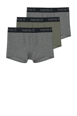 boxershort - groen/grijs (set van 3)