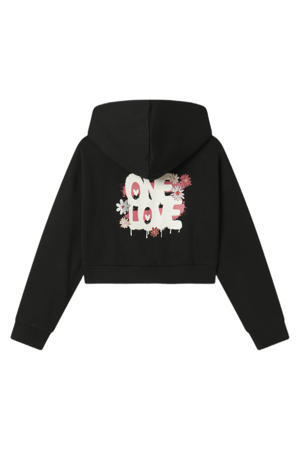hoodie met backprint zwart