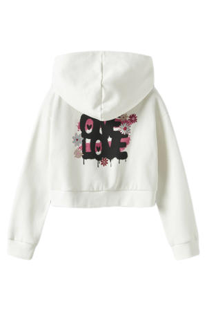 hoodie met backprint wit