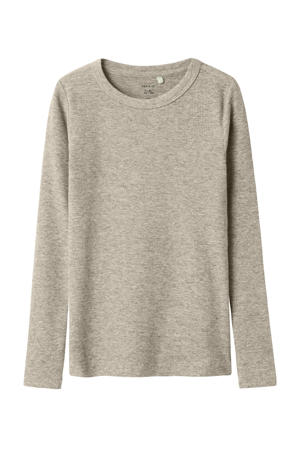 longsleeve gebreid beige melange