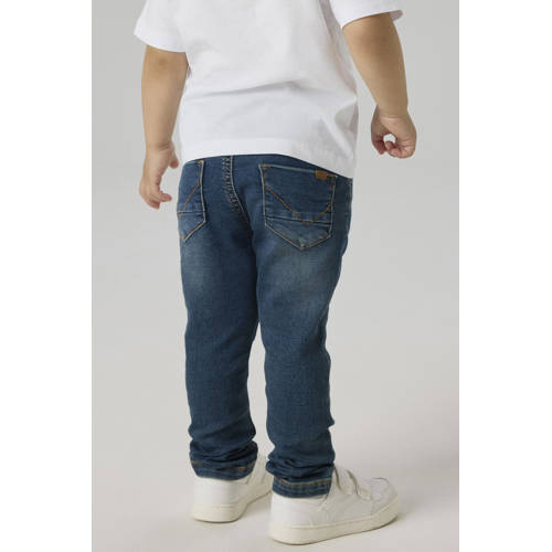 NAME IT MINI slim fit jeans vintage dark blue denim Blauw Jongens Jog denim - maat 86 afbeelding