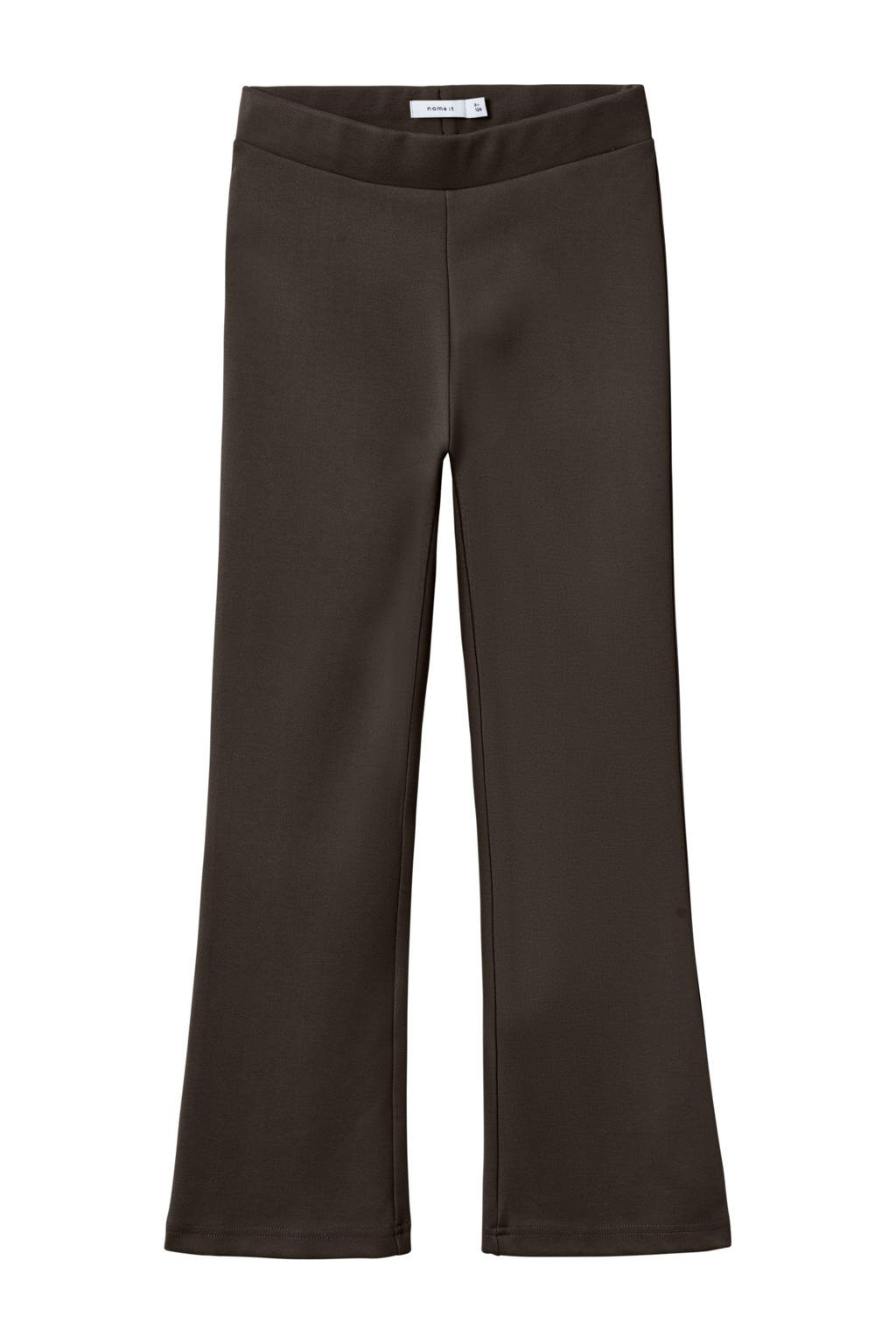Donkerblauwe meisjes NAME IT KIDS bootcut legging van viscose met regular waist, elastische tailleband en effen