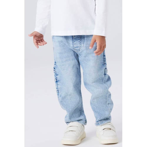 NAME IT MINI loose fit jeans vintage medium blue Blauw Jongens Katoen Effen - maat 98 afbeelding