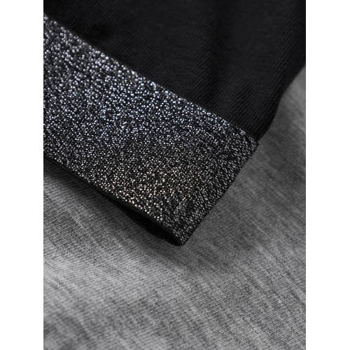 NAME IT KIDS bh top - set van 2 zwart/grijs melange Meisjes Stretchkatoen