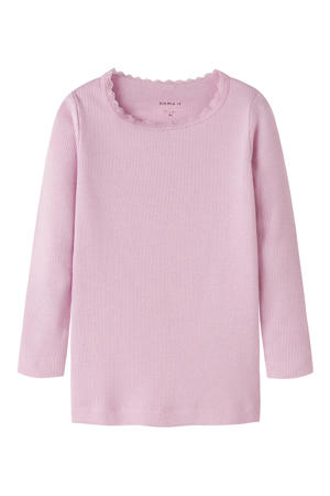 longsleeve rib gebreid roze