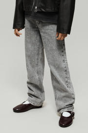 thumbnail: NAME IT KIDS straight leg jeans met strass-steentjes light grey denim