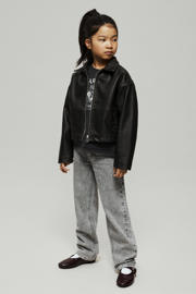 thumbnail: NAME IT KIDS straight leg jeans met strass-steentjes light grey denim