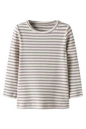 longsleeve gebreid paars/ecru