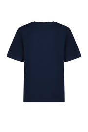 thumbnail: Donkerblauw en rode jongens Vingino T-shirt van katoen met tekst print, korte mouwen en ronde hals