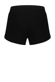 thumbnail: Zwarte meisjes Vingino regular sweatshort met elastische tailleband met koord en logo dessin
