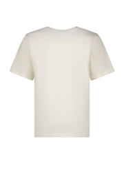 thumbnail: Witte jongens Vingino T-shirt van katoen met printopdruk, korte mouwen en ronde hals