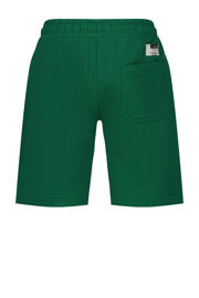 thumbnail: Groene jongens Vingino regular bermuda short van katoen met elastische tailleband met koord en logo dessin