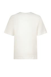 thumbnail: Wit en blauwe jongens Vingino T-shirt van katoen met tekst print, korte mouwen en ronde hals