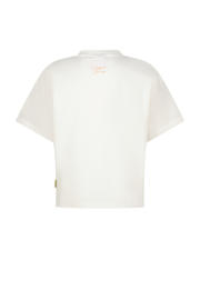 thumbnail: Witte meisjes Vingino T-shirt van katoen met printopdruk, korte mouwen en ronde hals