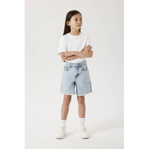 NAME IT KIDS denim wide leg short light blue denim Korte broek Blauw Effen - maat 146 afbeelding