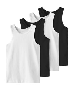 hemd - set van 4 zwart/wit