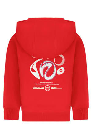 hoodie met backprint rood