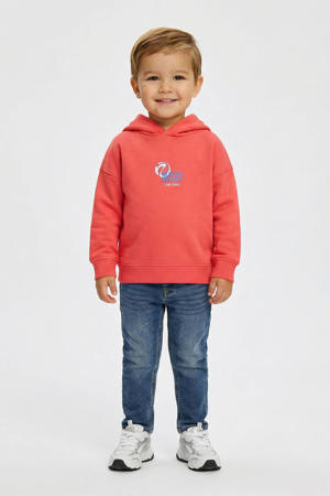 hoodie met backprint rood