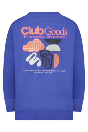 sweater met backprint blauw