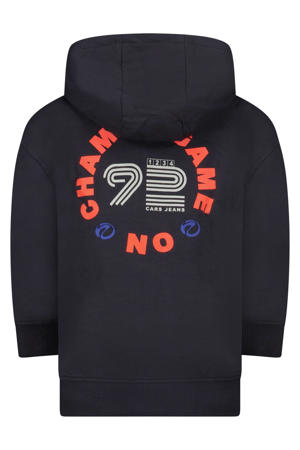 sweatvest met backprint antraciet
