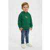 Little Cars hoodie met backprint groen