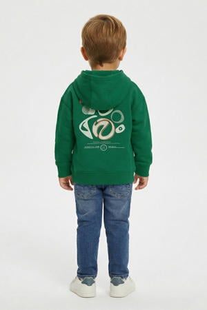 hoodie met backprint groen
