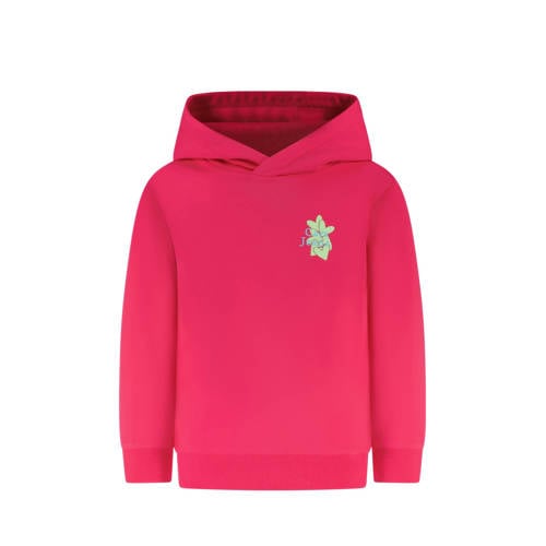 Little Cars hoodie met backprint fuchsia Sweater Roze Backprint - maat 80 afbeelding