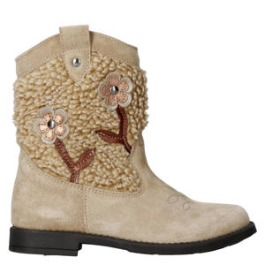 suède cowboylaarzen beige