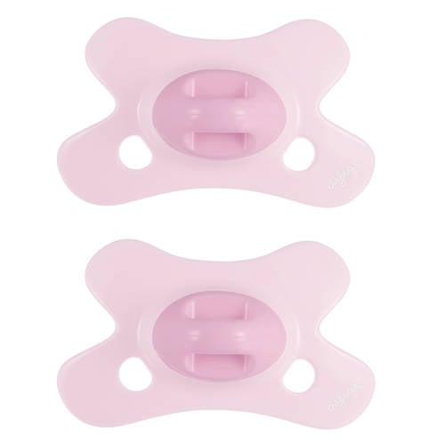 Difrax Dental Fopspeen - 0 tot 6 Maanden - Lichtroze - 2 st.