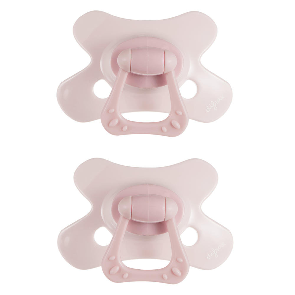 Difrax Dental Fopspeen - 6 tot 12 Maanden - Lichtroze - 2 st.