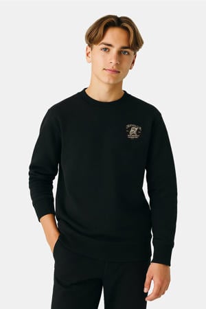 sweater met backprint zwart