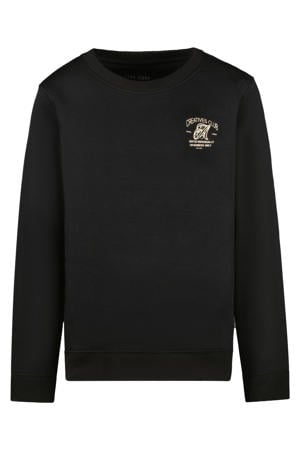 sweater met backprint zwart
