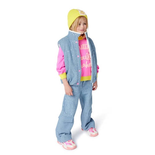 Billieblush sweater roze Trui Meisjes Acryl Ronde hals Printopdruk - maat 128 afbeelding