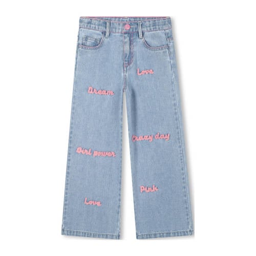 Billieblush straight leg jeans light blue denim Blauw Meisjes Katoen All over print - maat 110 afbeelding