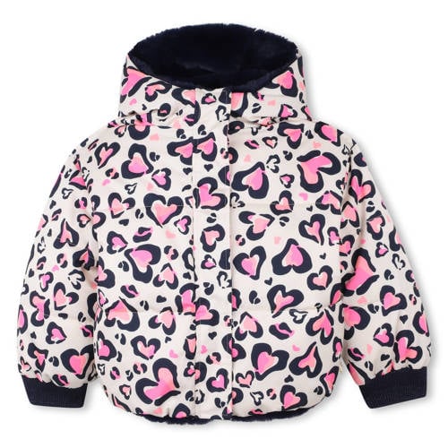 Billieblush gewatteerde jas roze Meisjes Polyester Capuchon Hartjes - maat 128 afbeelding