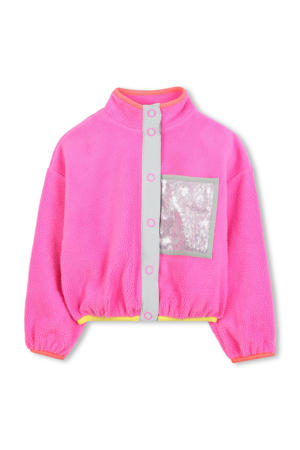 teddy jas herfst met pailletten roze