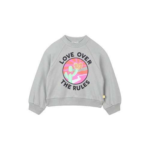 Billieblush sweater grijs Meisjes Katoen Ronde hals Printopdruk - maat 116 afbeelding