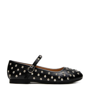 JVinetar ballerina's zwart met studs