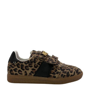 Jeileen sneakers met panterprint beige/zwart