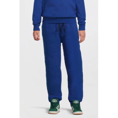 Orange Stars fleece joggingbroek met contrasterende bies blauw Jongens Sweat