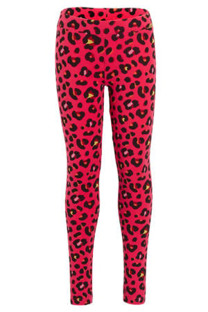 legging met luipaardprint Sara roze
