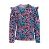 Orange Stars longsleeve met ruches Razi multi